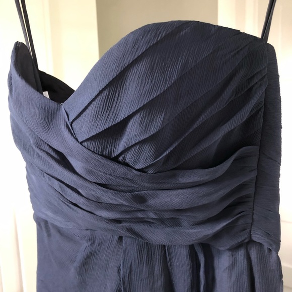 Amsale Silk Chiffon Strapless Dress - Picture 6 of 7